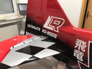 Modellflugzeug Heckansicht