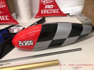 Modellflugzeug Teile Lackierung