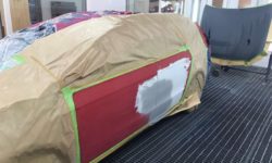 Vorbereitung Lackierung Seitenteil