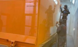 LKW Lackierung erster Spritzgang